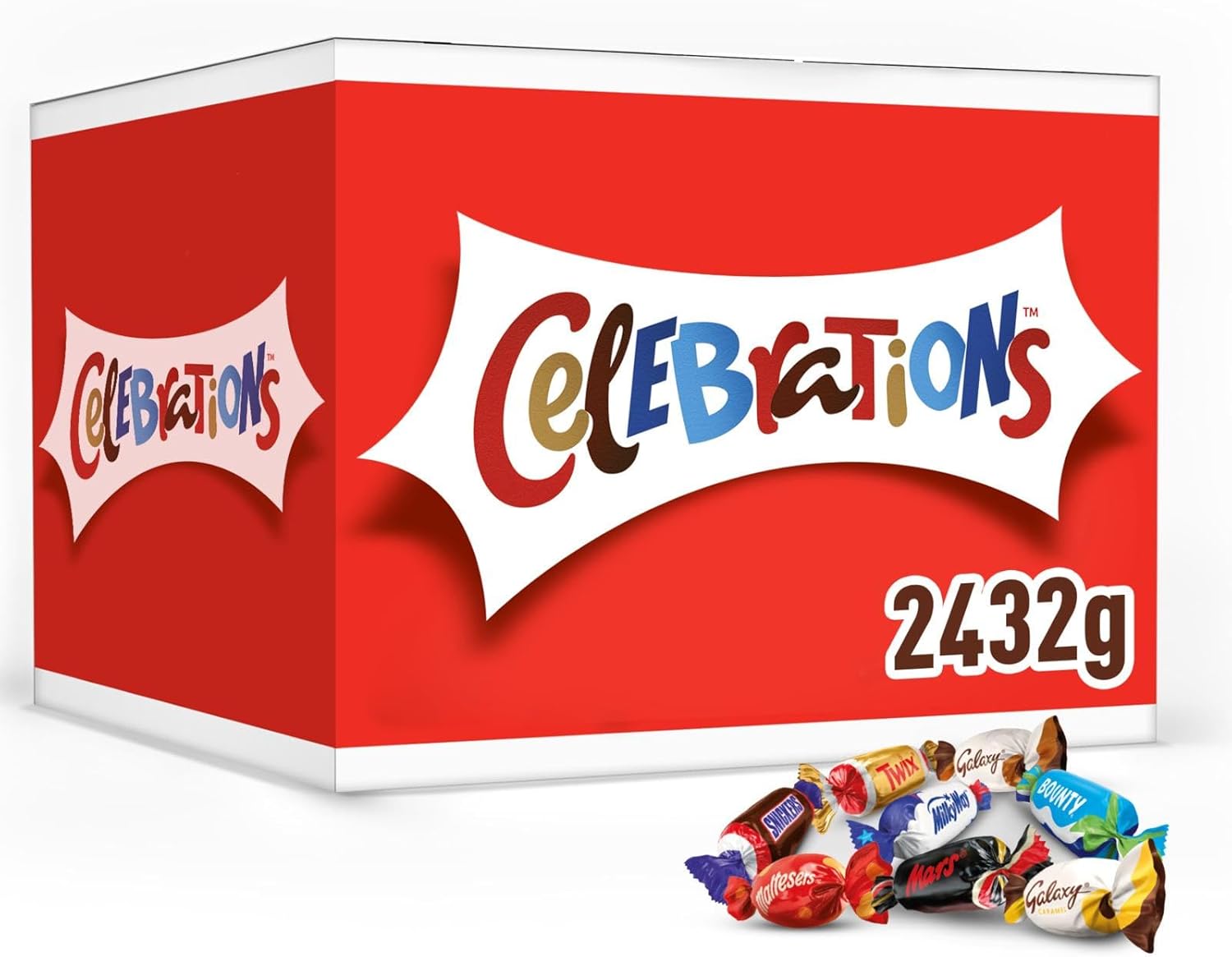01 Celebrations Bulk Chocolate Box, 2.4kg, Assorted Chocolates Gift Box with Mini Christmas Chocolate Bars & Biscuits - Image 1