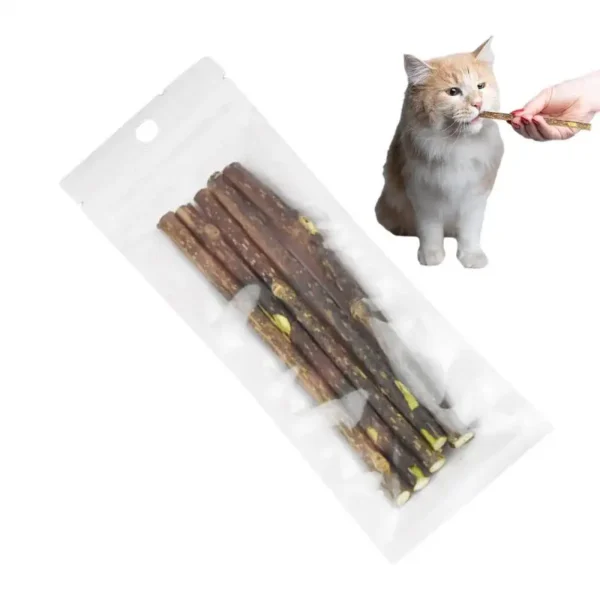 10g Natural Catnip Pet Cat Toy Molar Toothpaste Branch Cleaning Teeth Silvervine Matatabi Cat Snacks Sticks 11x0.5x0.5cm