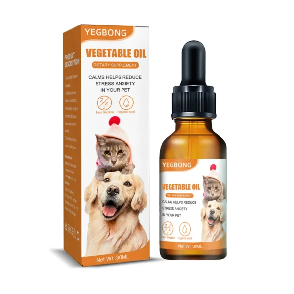 30ml Pet Care Oil for Cats and Dogs - Flaxseed Oil for Enhanced Health and Vitality - Nutritional Supplement for Pets